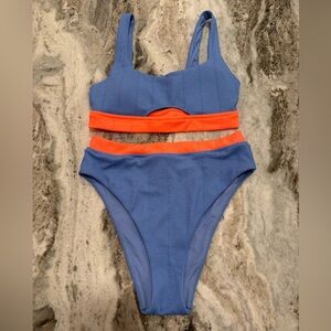 Aerie color block crinkle bikini